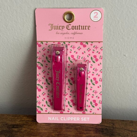 Juicy Couture Other - New Juicy Couture Nail Clipper 2 Pck Set Hot Pink Fingernail Toenail Gold